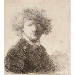 Rembrandt Harmensz van Rijn1606 Leiden - Amsterdam 1669Selbstbildnis mit krausem HaarRadierung auf