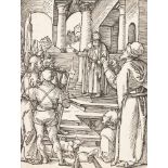 Albrecht Dürer1471 - Nürnberg - 1528Christus vor PilatusHolzschnitt auf Bütten. (Um 1508/09). 12,7 x