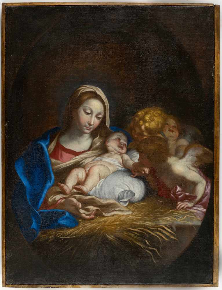 Nach Carlo Maratta (auch Maratti)1625 Camerano - Rom 1713Heilige NachtÖl auf Leinwand, doubliert. ( - Image 2 of 3