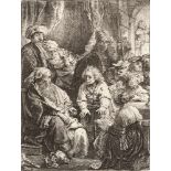 Rembrandt Harmensz van Rijn1606 Leiden - Amsterdam 1669Joseph, seine Träume erzählendRadierung auf