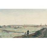 Carl Friedrich Heinzmann1795 Stuttgart - München 1846Ansicht von ErlangenFeder in Braun und Aquarell