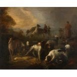 Adriaen Cornelisz. Beeldemaker1618 Rotterdam - Den Haag 1709Jagdhunde und Jäger in einer