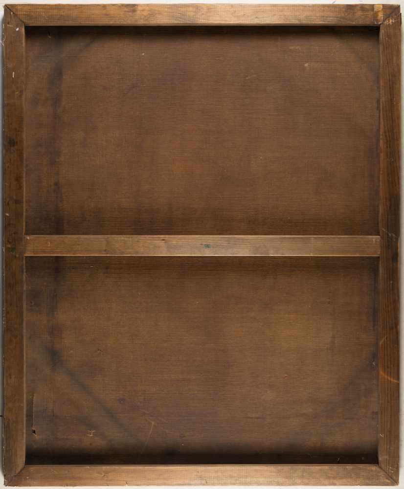 DeutschDas Brennglas-ExperimentÖl auf Leinwand, doubliert. (Spätes 18. Jh.). 105 x 86 cm.Nicht wie - Image 3 of 3