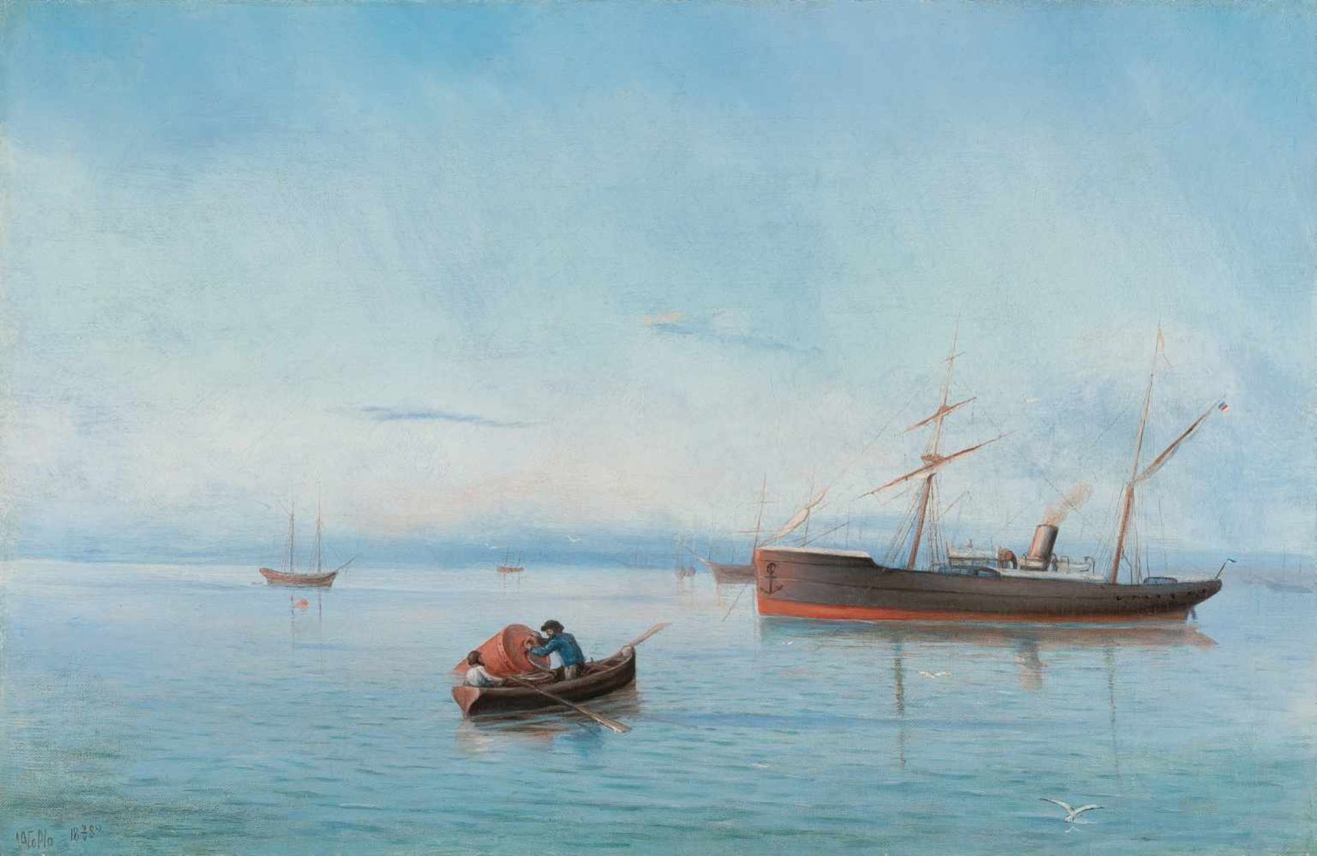 Lew Felixowitsch Lagorio1828 Feodossija - Sankt Petersburg 1905Schiffe auf dem Schwarzen MeerÖl