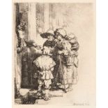 Rembrandt Harmensz van Rijn1606 Leiden - Amsterdam 1669Die Bettler an der HaustürRadierung und