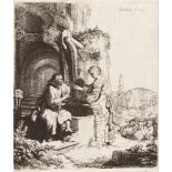 Rembrandt Harmensz van Rijn1606 Leiden - Amsterdam 1669Christus und die Samariterin zwischen
