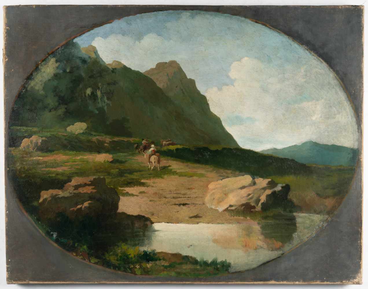 Anselm Feuerbach1829 Speyer - Venedig 1880Italienische LandschaftÖl auf Leinwand, doubliert. 66,3 - Image 2 of 3