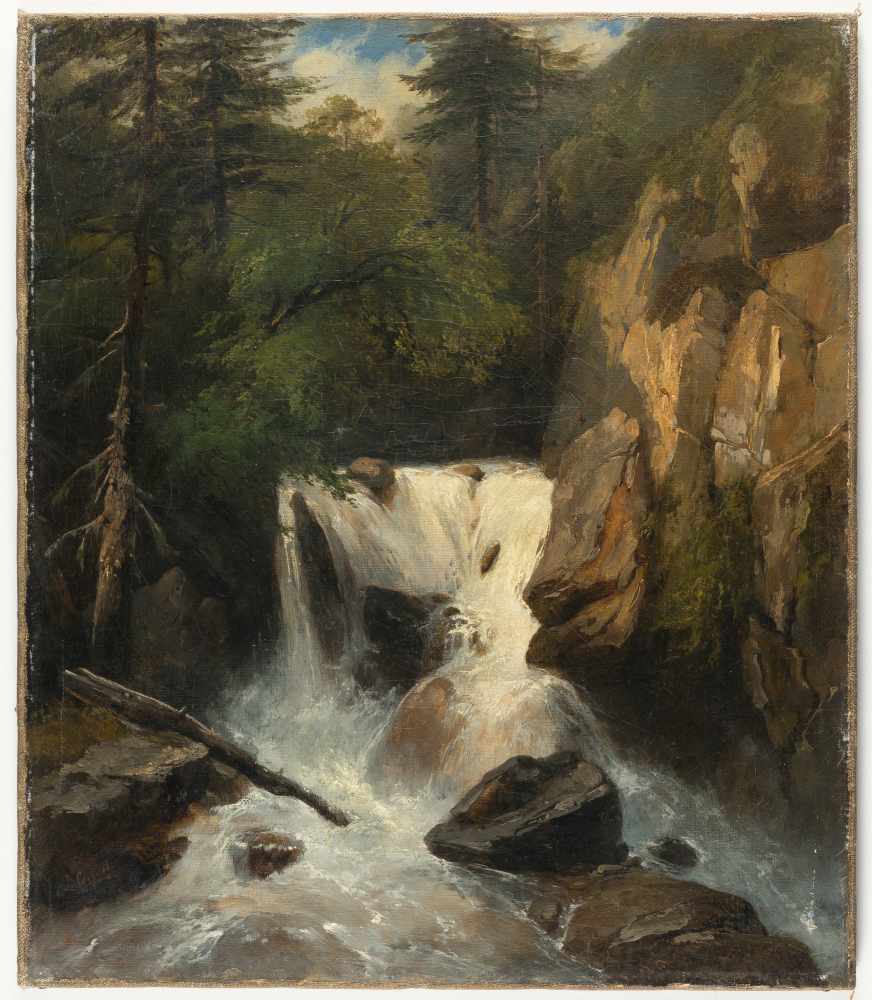 Jules Louis Philippe Coignet1798 - Paris - 1860BergbachÖl auf Leinwand, doubliert. 54 x 47 cm. - Image 2 of 3