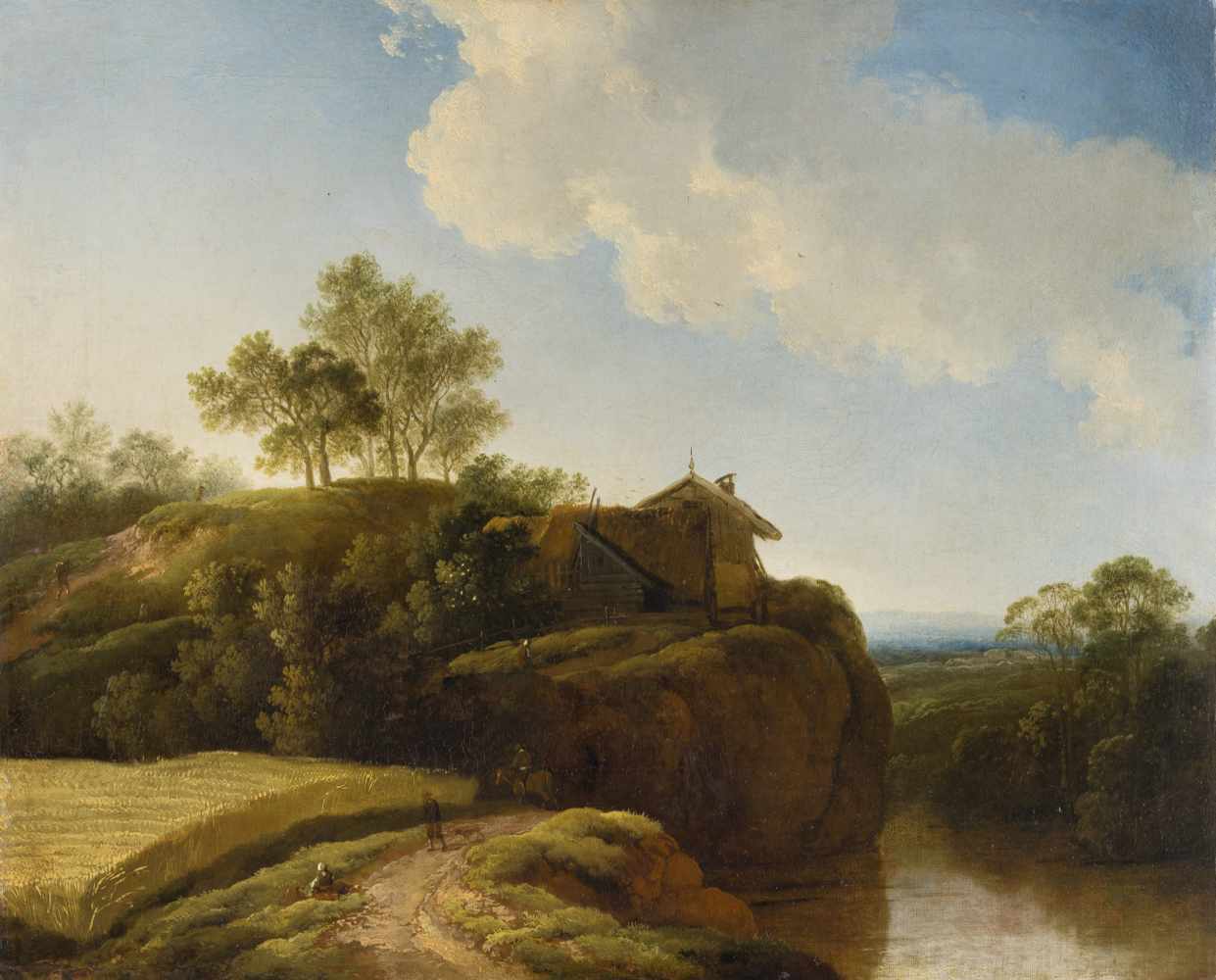 Johann Christian Klengel ?1751 Kesselsdorf - Dresden 1824Pendants: Flusslandschaft mit - Image 5 of 6