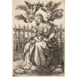 Johannes Wierixum 1549 - Antwerpen - nach 1615Jungfrau mit Kind, von zwei Engeln