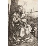 Johannes Wierixum 1549 - Antwerpen - nach 1615Maria mit dem Kind am BaumKupferstich nach A. Dürer,
