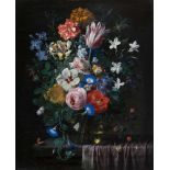 Nicolaes van Veerendael1640 - Antwerpen - 1691Blumenstrauß mit Rosen, Tulpe, Hibiskus und