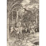 Albrecht Dürer1471 - Nürnberg - 1528Die Flucht nach ÄgyptenHolzschnitt auf feinem Bütten mit Wz. "