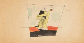 Lyonel Feininger1871 - New York - 1956SegelschiffAquarell und Tusche auf Velin. (Ca. 1934). Ca. 9,