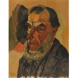 Hermann Max Pechstein1881 Zwickau - Berlin 1955„Kopf II“Aquarell auf Velin, auf Karton kaschiert.