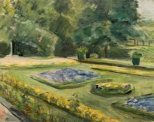 Max Liebermann1847 - Berlin - 1935Die Blumenterrasse im Wannseegarten nach NordostenrwÖl auf