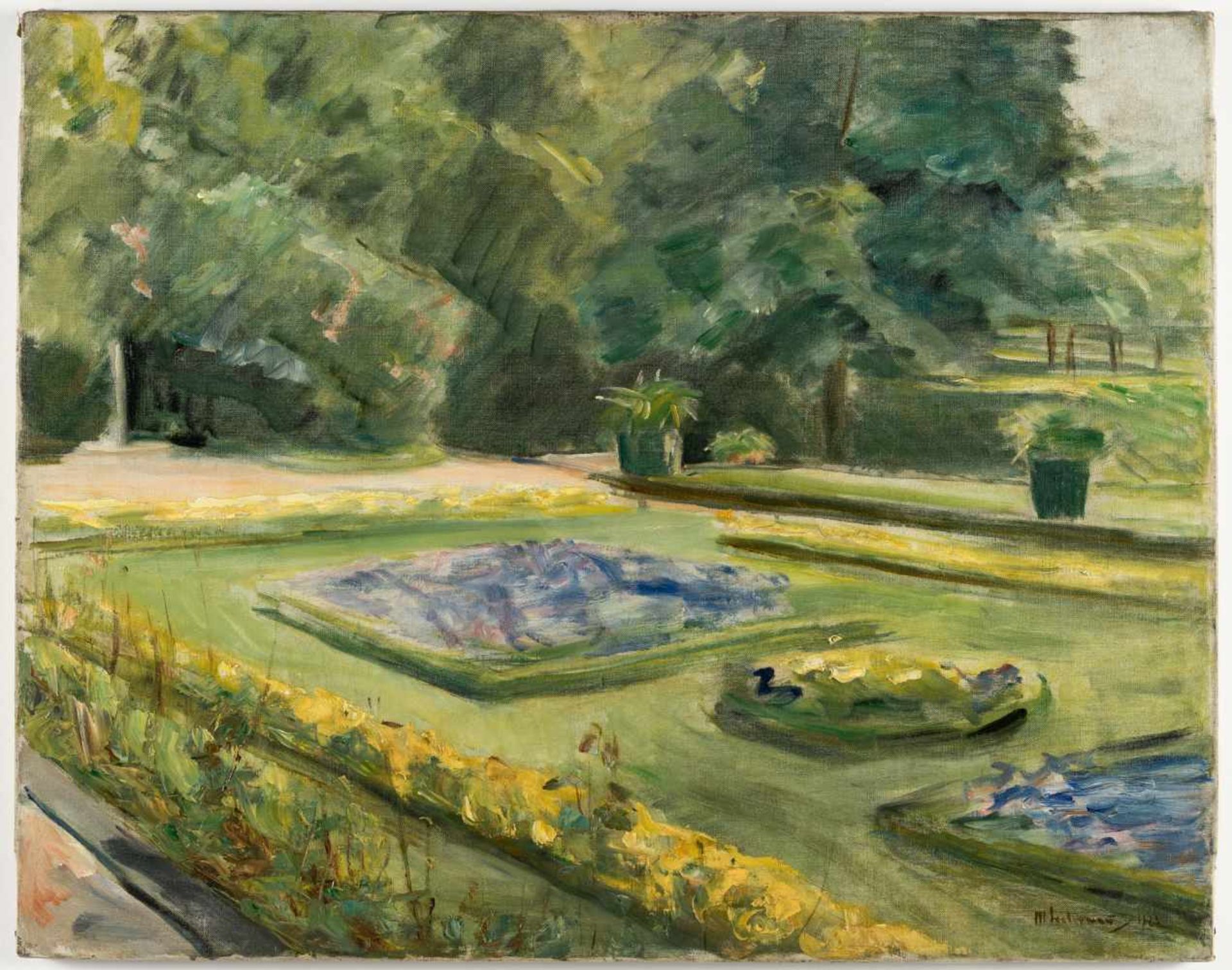 Max Liebermann1847 - Berlin - 1935Die Blumenterrasse im Wannseegarten nach NordostenrwÖl auf - Image 2 of 3