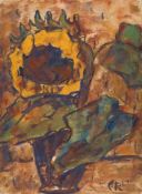 Christian Rohlfs1849 Niendorf - Hagen 1938„Sonnenblume im Krug“Gouache und Tempera auf leicht