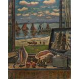 Henri Liénard De Saint-Delis1878 Marconne – Honfleur 1949„De ma fenêtre“Öl auf Leinwand. 1921. Ca.