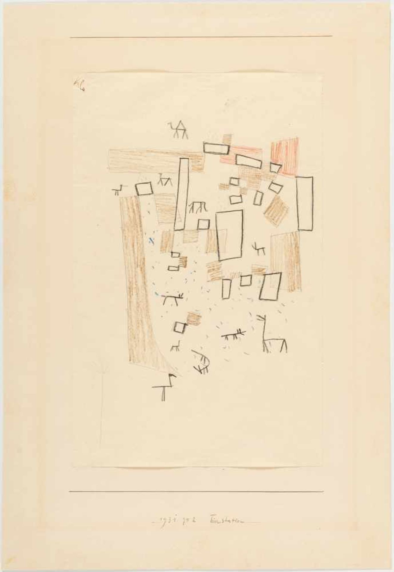 Paul Klee1879 Münchenbuchsee - Muralto-Locarno 1940TierstationFarbige Kreide auf Velin, vom Künstler - Bild 2 aus 3