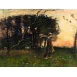 Lesser Ury1861 Birnbaum/Posen - Berlin 1931Junger Bauer, vom Feld heimkommendÖl auf Leinwand,