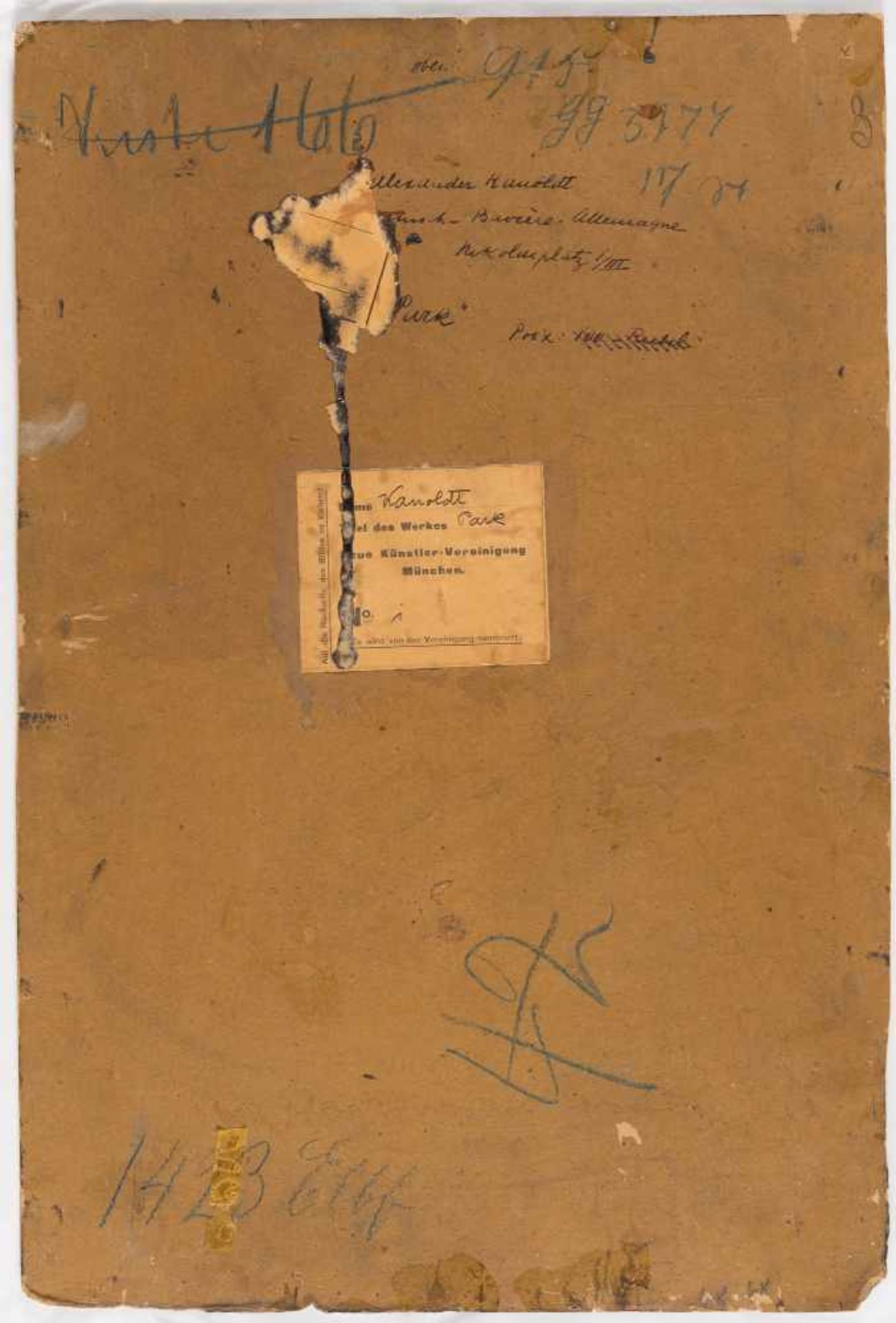 Alexander Kanoldt1881 Karlsruhe - Berlin 1939Stillleben IIIÖl auf Malkarton. (1916). Ca. 53 x 35,5 - Bild 3 aus 3