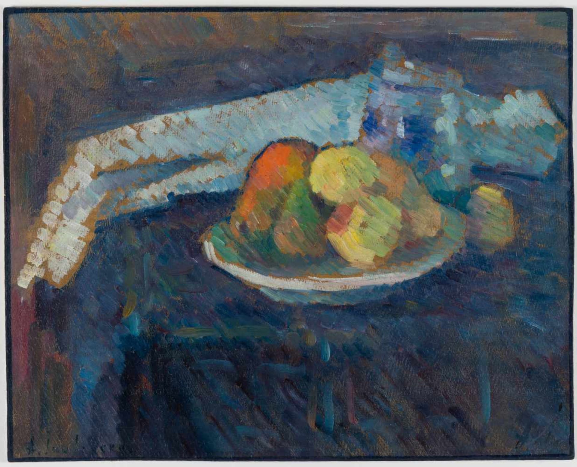 Alexej Von Jawlensky1864 Torschok - Wiesbaden 1941Stillleben mit ServietteÖl auf Malkarton. ( - Bild 3 aus 4