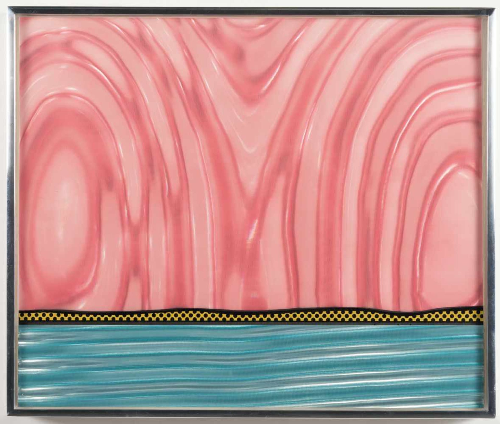 Roy Lichtenstein1923 - New York - 1997Landscape 5 aus: 10 LandscapesFarbige Serigraphie auf pinkem - Image 2 of 3