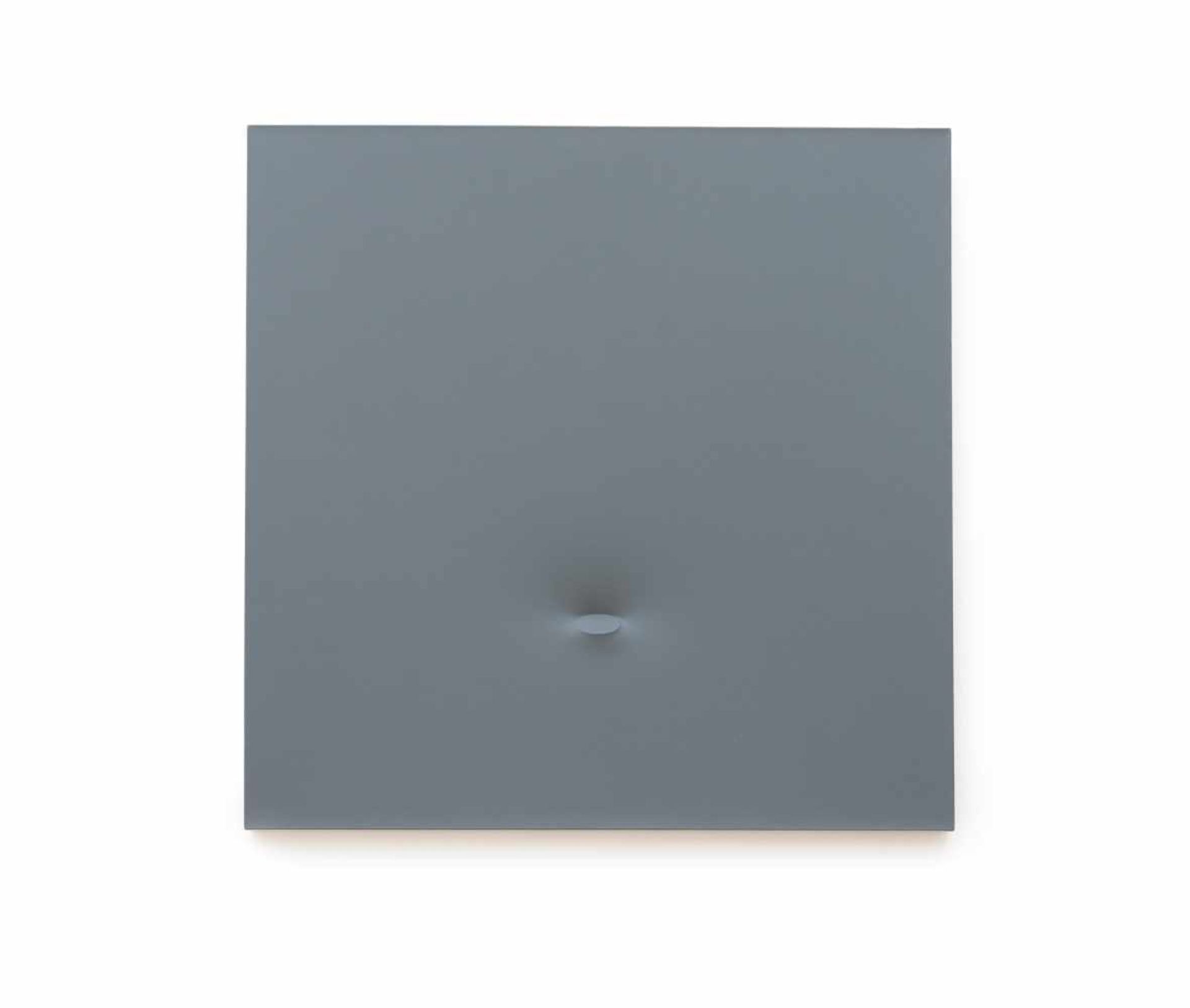 Turi Simeti1929 AlcamoUn ovale grigio (Graues Oval)Acryl auf geformter Leinwand. 1984. Ca. 100 x 100