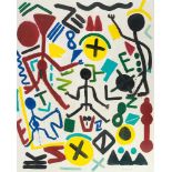 A. R. Penck (Ralf Winkler)1939 Dresden - Zürich 2017„TTT 88“Acryl auf Leinwand. (20)09. Ca. 100 x 80