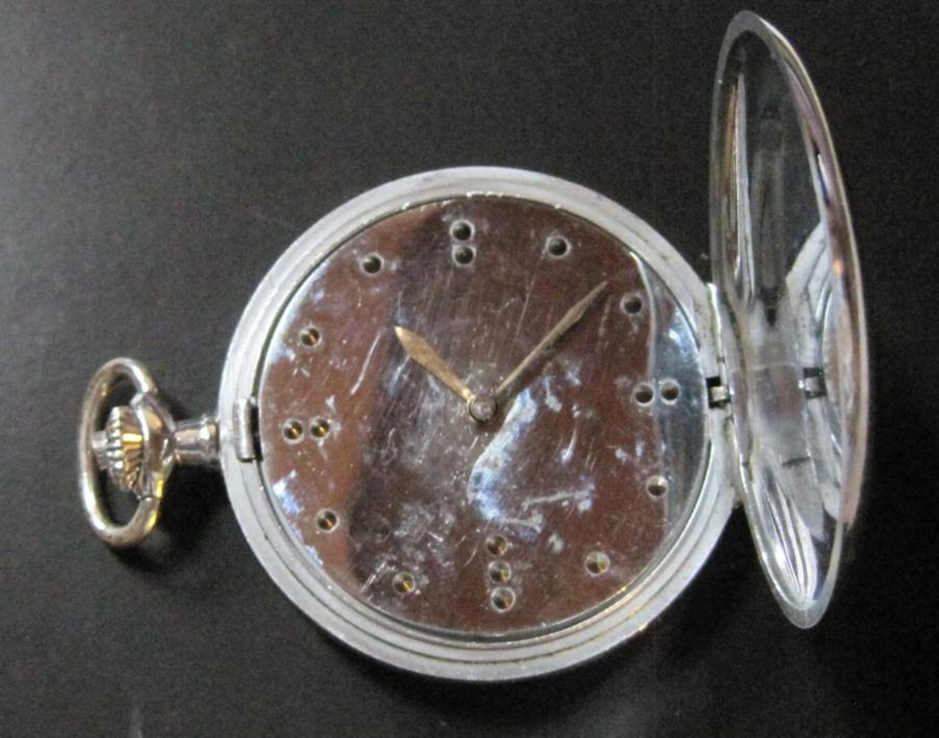 "Savonette" watch for blind, steel, Braille dial, working condition, circa 1920, [...] - Bild 2 aus 2