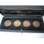 Case of the Luxembourg Savings Bank containing 4 gold coins: Luxembourg Dynasty 1964 [...]