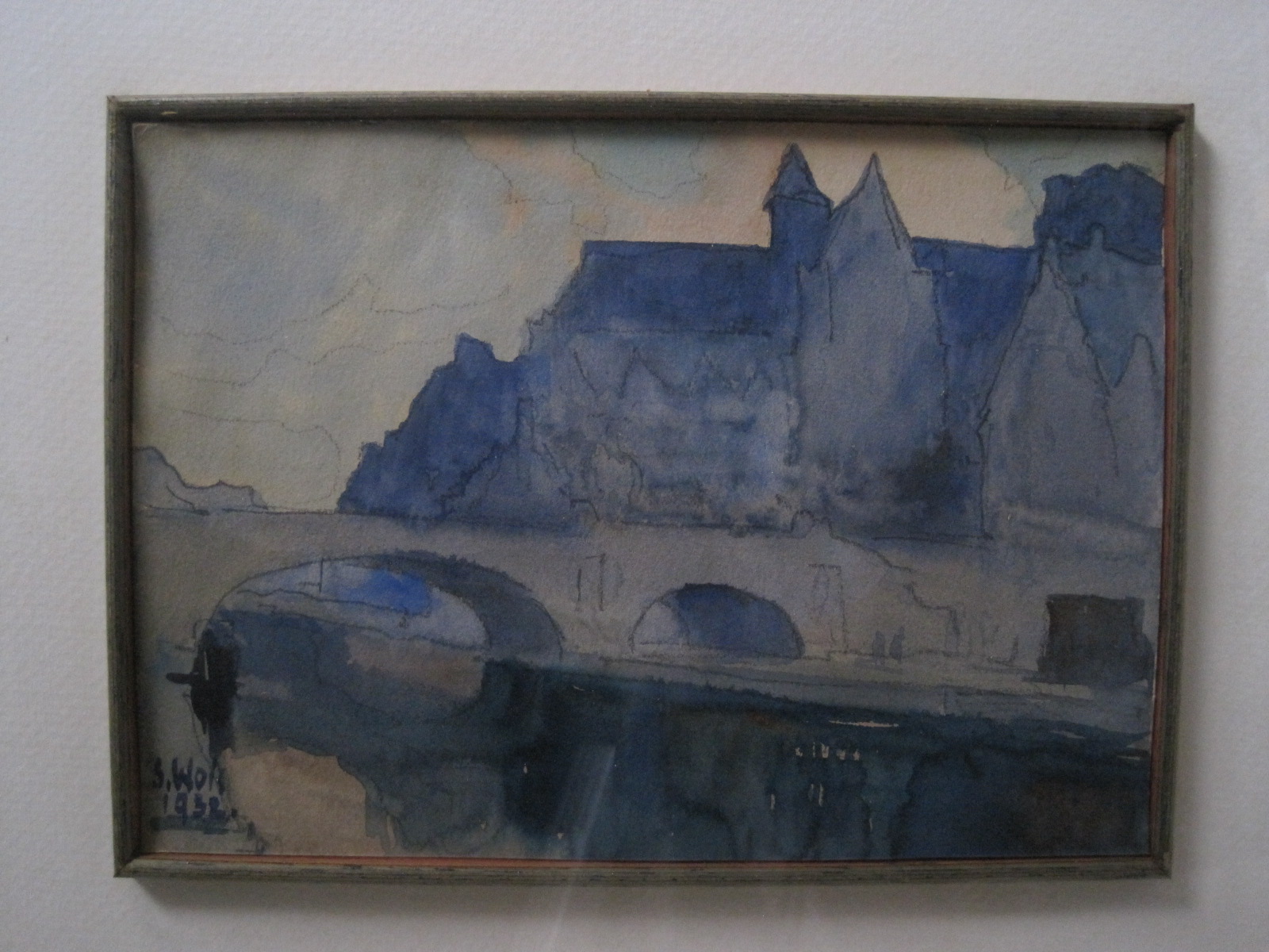 Sosthène WEIS (1872-1941), Luxembourgish watercolourist, Watercolor: Metz, Le pont [...]