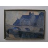 Sosthène WEIS (1872-1941), Luxembourgish watercolourist, Watercolor: Metz, Le pont [...]