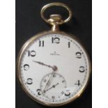 Pocket watch 18ct gold case, brand ZENITH, around 1920, diameter: 4.3 cm - - Montre [...]