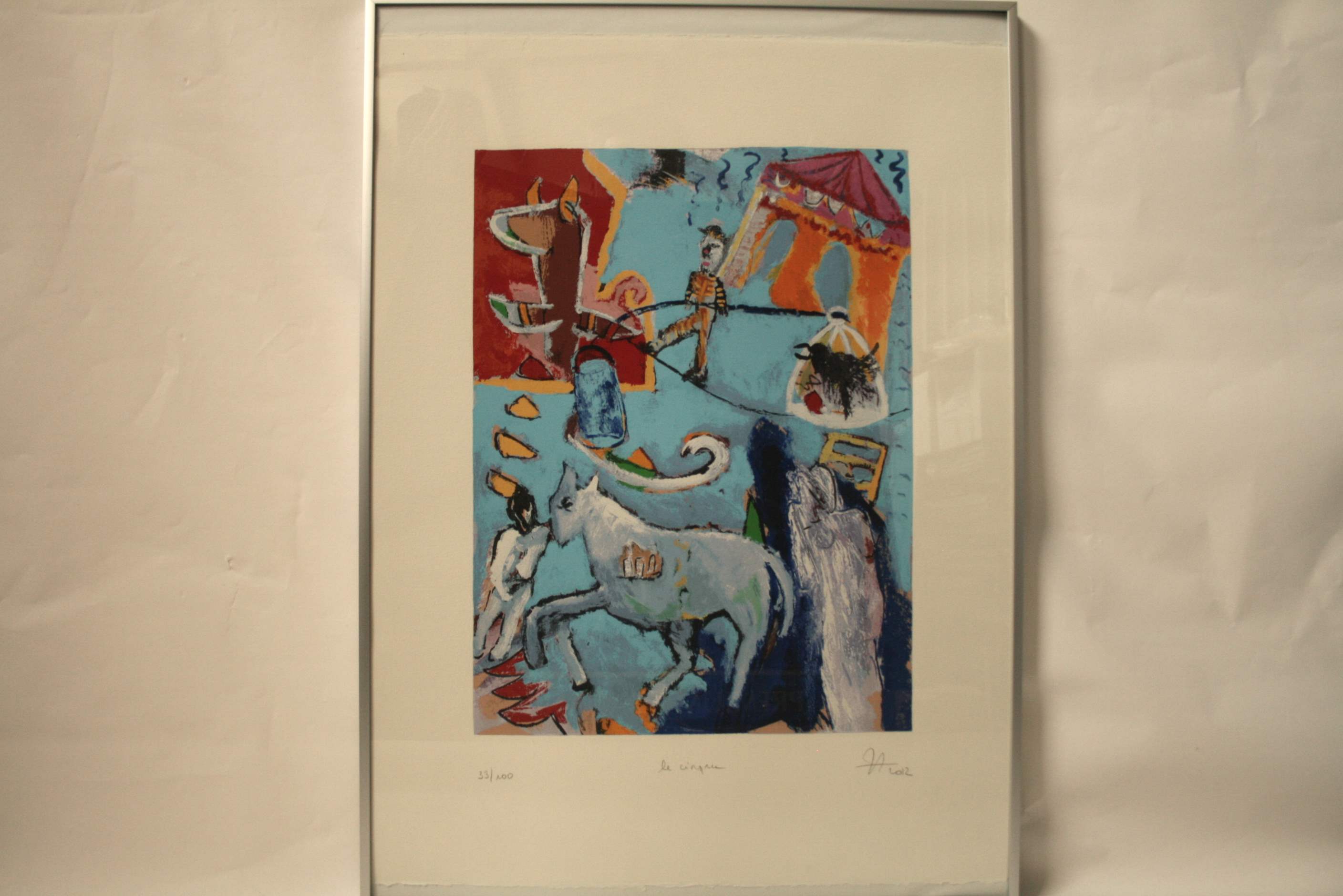 Jean FETZ (born in 1957), Luxembourg artist: Le cirque, Lithograph justified 33/100, [...]