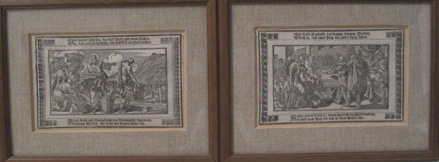 Pair of Germanic engravings of 17th on the religious theme, framing - Size: 19.5 x [...]