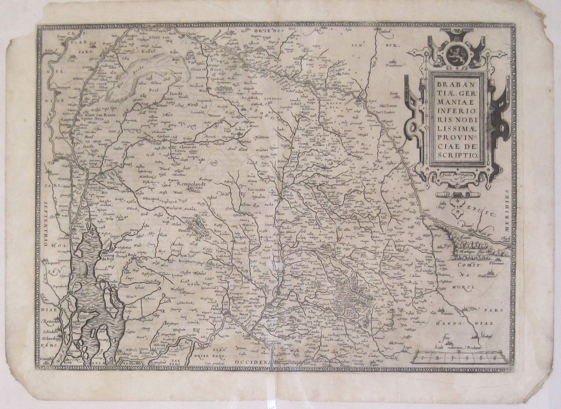 Carte d'une partie de la Belgique "Brabantiae, Germaniae Inferioris Nobilissimae [...]