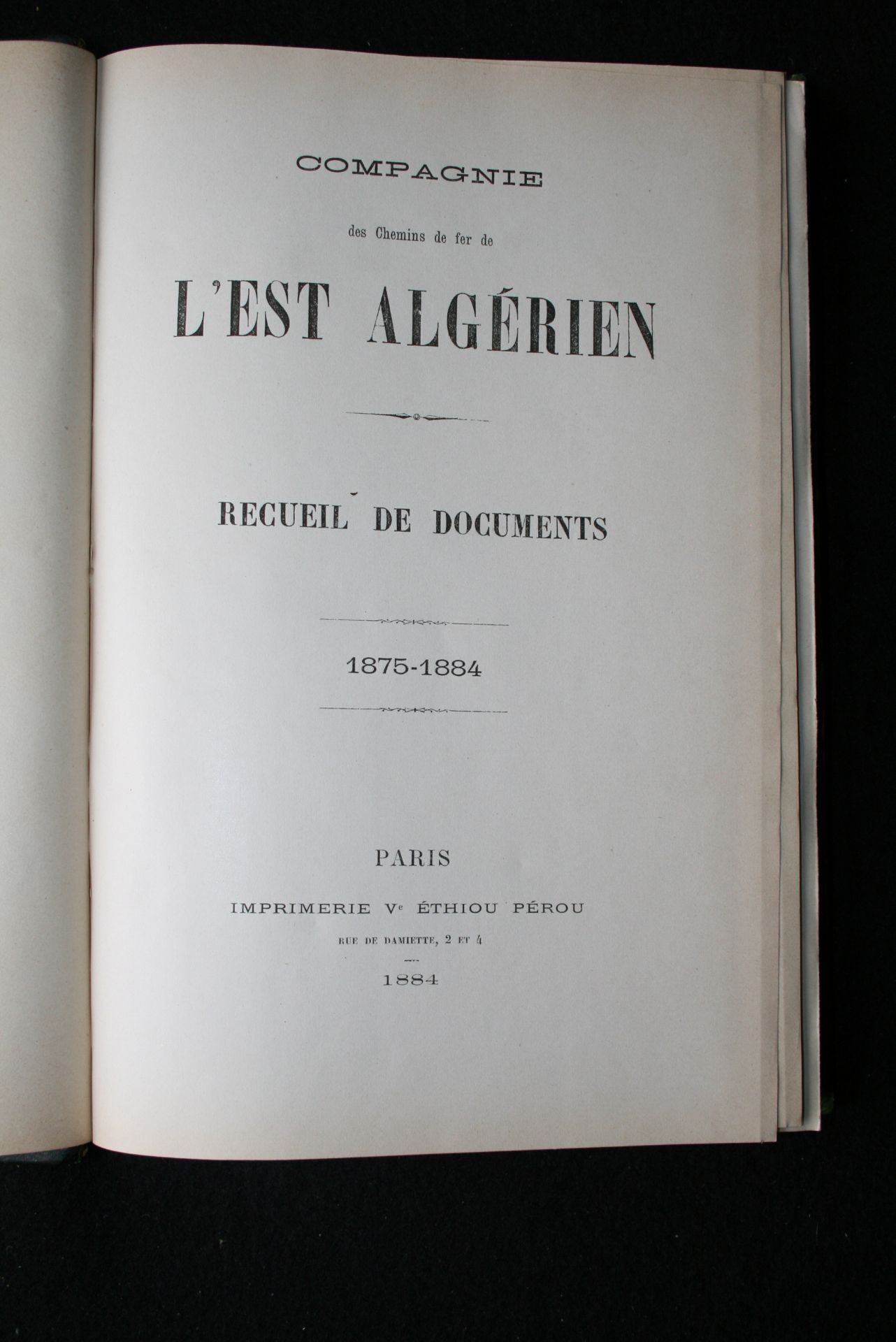 Compagnie des Chemins de fer de l’Est Algérien, Recueil de documents : 1875-1884 [...] - Image 3 of 3