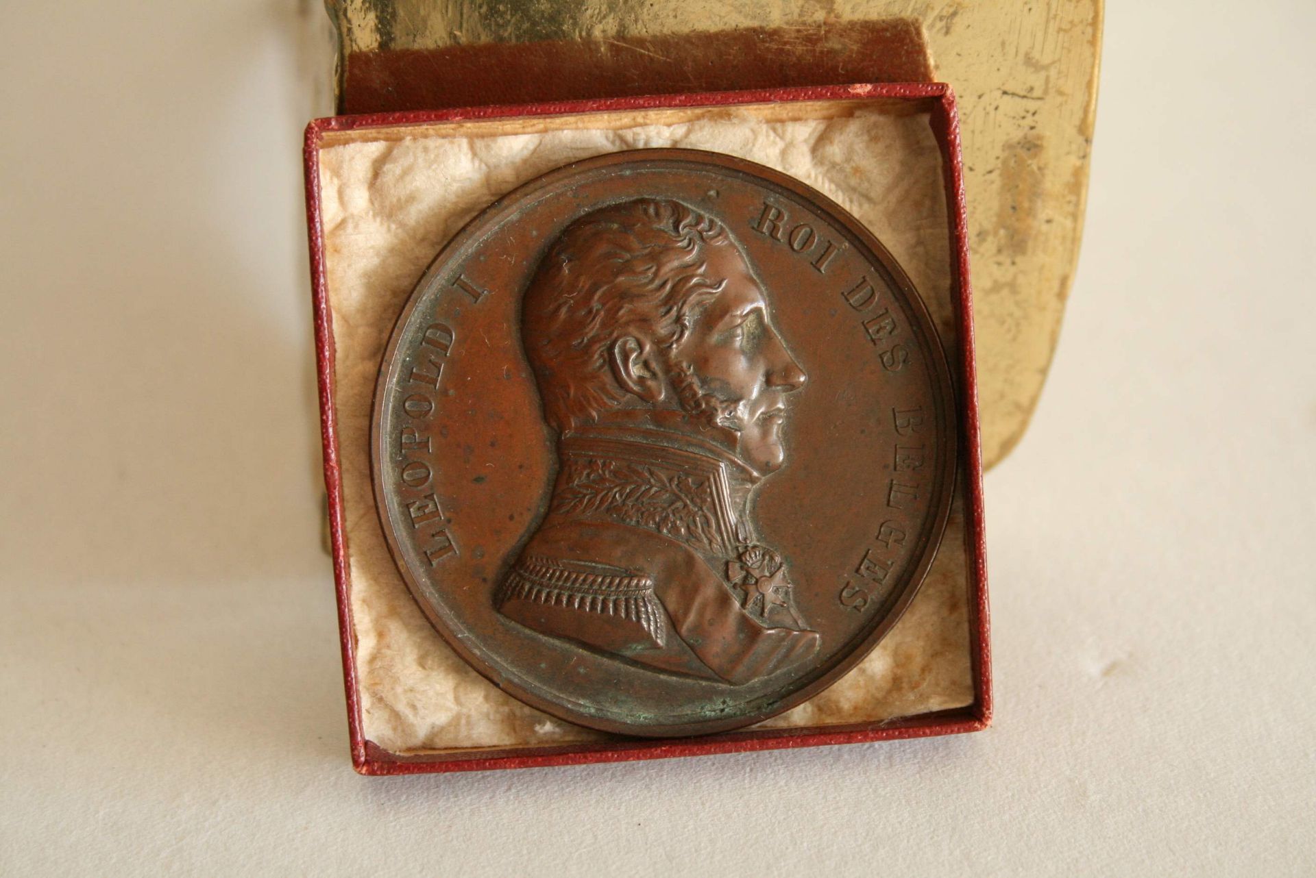 Médaille en bronze : Pose de la première pierre le 27 septembre 1841, Léopold 1. [...]