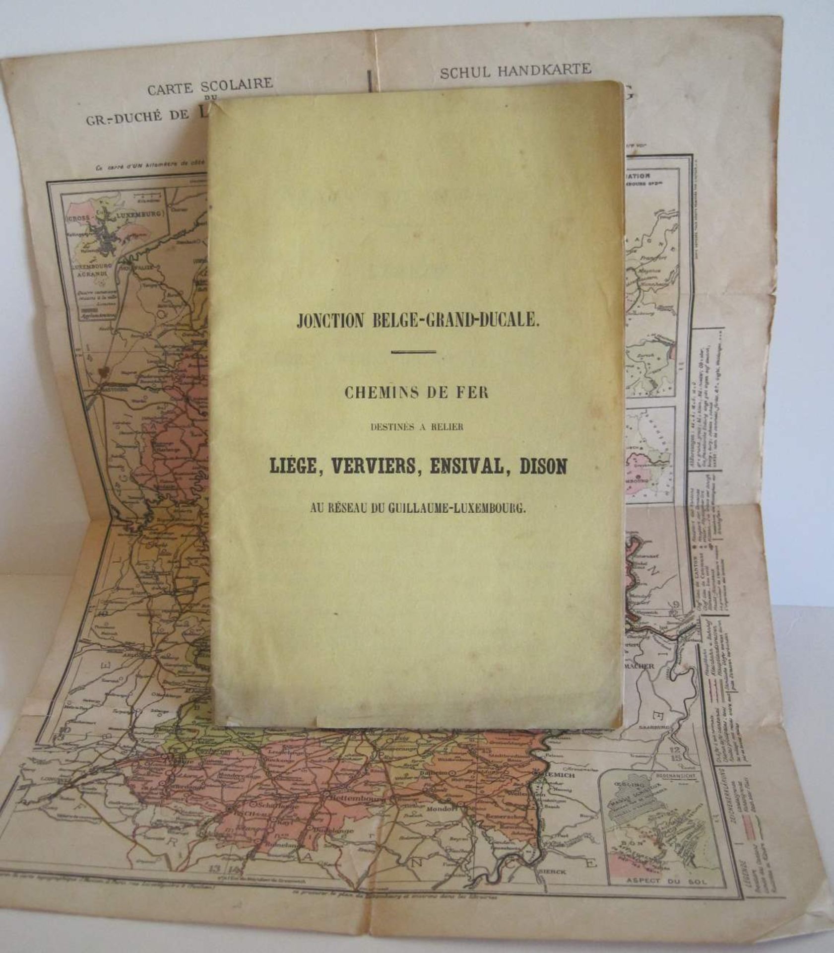 Rare brochure de la jonction Belge-Grand-Ducale destinée à relier Liège, verviers, [...]
