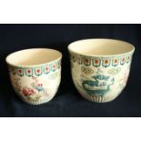 Deux cache-pots BOCH belgium, série Changhaï - Diamètre : 20 & 24,5 cm - Two BOCH [...]