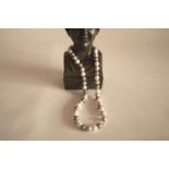 Collier de perles de culture 3 couleurs (8 mm), monture en argent 935 - Poids : 41,5 [...]