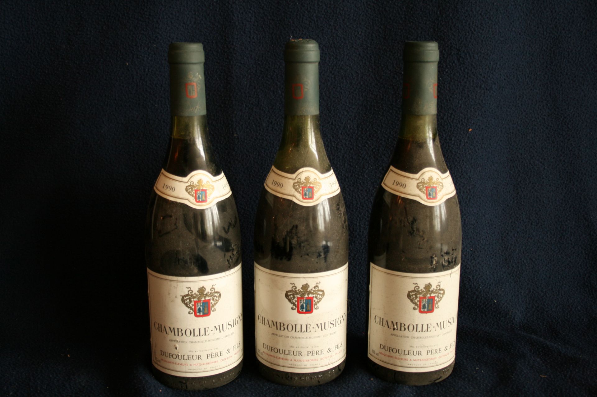 3 bouteilles de CHAMBOLLE-MUSIGNY, DUFOULEUR Père et Fils à Nuits-Saint-Georges, [...]