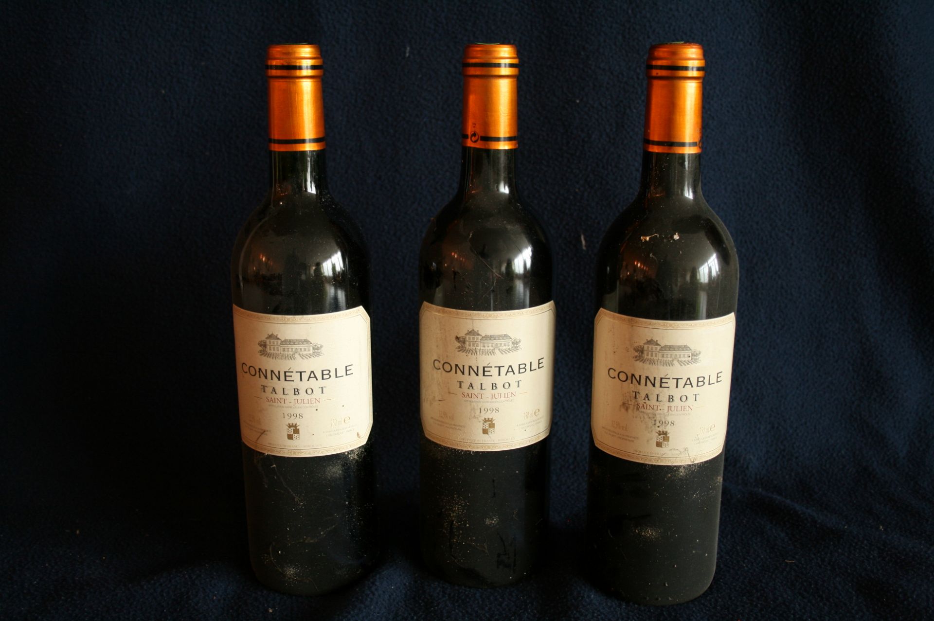 3 bouteilles de BORDEAUX, SAINT-JULIEN, Château TALBOT, cuvée Connétable (second [...]