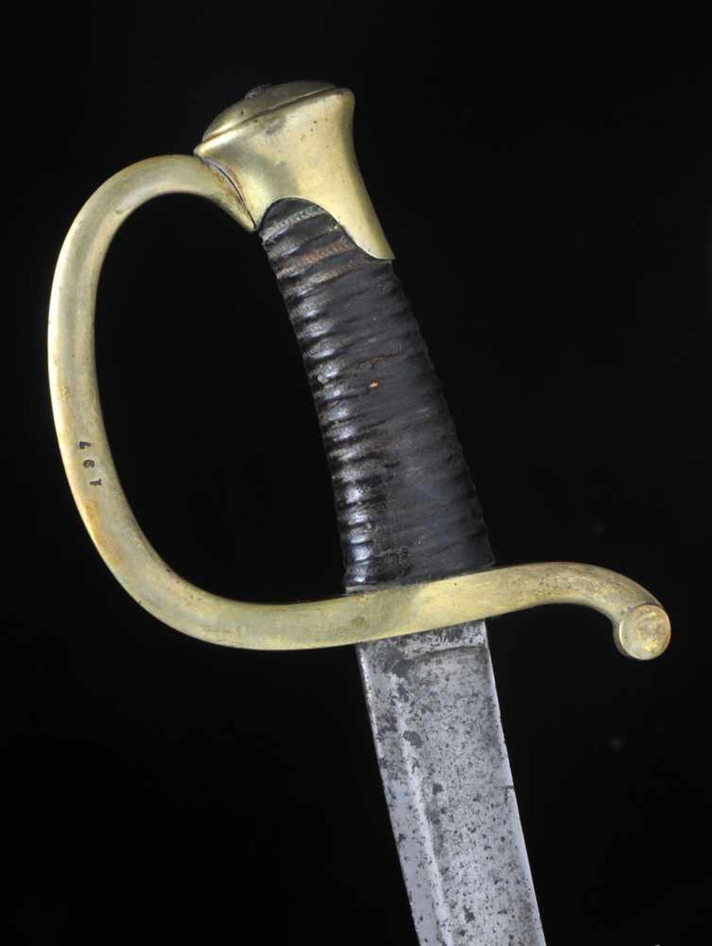 FRENCH MOUNTED ARTILLERY MODEL 1829 SABER, FRANCE MIDDLE 19TH CENTURY. Sabre troupe de canonier