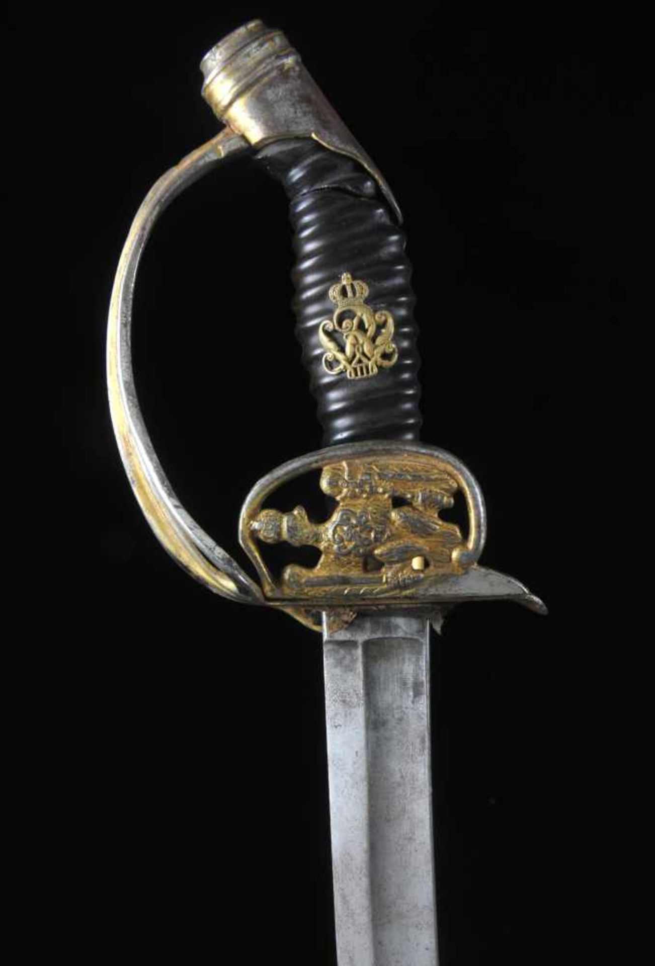 PRUSSIAN INFANTRY OFFICER’S SWORD M1889 WITH SABER’S BLADE, EMPEROR WILHELM II MONOGRAM. Preußen - Bild 4 aus 7