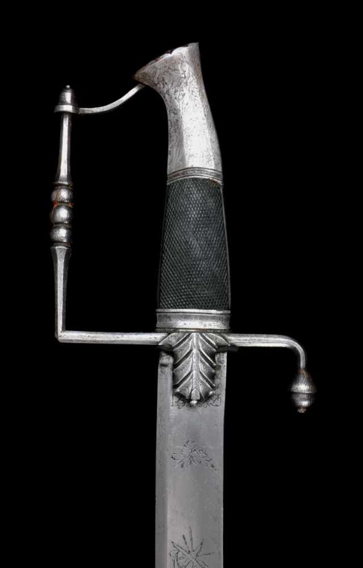 A GERMAN OR AUSTRIA LATE 18TH TO EARLY 19TH CENTURY LIGHT CAVALRY OFFICER’S SWORD WITH DAMASCENED - Bild 21 aus 24