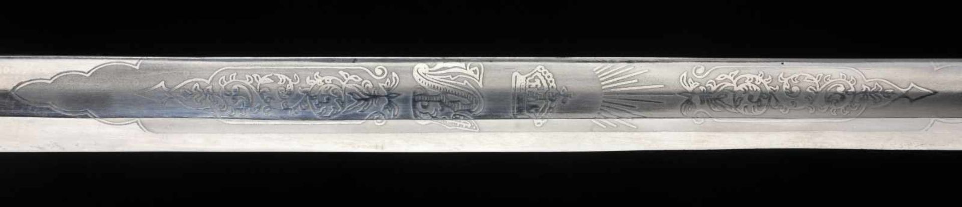 A BRITISH 1845 PATTERN INFANTRY OFFICER’S SWORD WITH ETCHED BLADE, VICTORIAN PERIOD. Origin: - Bild 8 aus 19