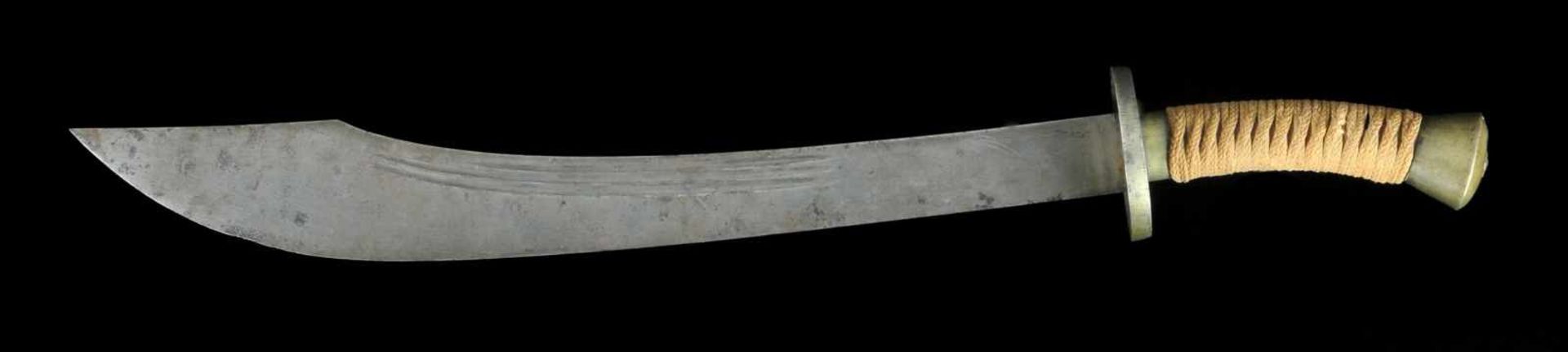 CHINESE DAO SWORD (CALLED ALSO CHINESE SABRE), WITH ENGRAVED BLADE, LATE 19TH TO EARLY 20TH CENTURY. - Bild 3 aus 7